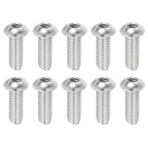 5/16-18x7/8" Hexagon Socket Head Schroeven, 10 st Roestvrij staal 304 18-8 Allen Hex Drive Volledige draad fijne draad unc