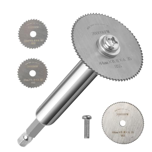 Circular Saw Blades Set, HSS Circular Saw Blades, PVC Sanitair Binnensnijder, 6,35mm (1/4") Hex Shank, 4 stuks zaagbladen (32mm x 2 + 24mm x 2), rondzaagstaalbladen voor hout