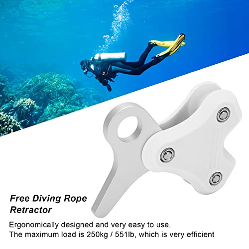 Aluminium Pulley Diving Buoy Underwater Touw Metaal Pulley Touw Reel Duiken Accessoires Onderwater Gereedschap(Wit) 3