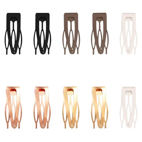 10 st. Dubbele Grip Hair Clips: Non-slip Metal Snap Kids Hair Clips voor meisjes (5 kleuren)