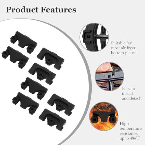 8 stuks Rubber Bumpers voor de lucht friteuse, Rechthoekige Siliconen Rubber Tips voor de lucht friteuse, Siliconen Rubber Voeten voor de lucht friteuse, Sharper Plate voor de lucht friteuse, Ver