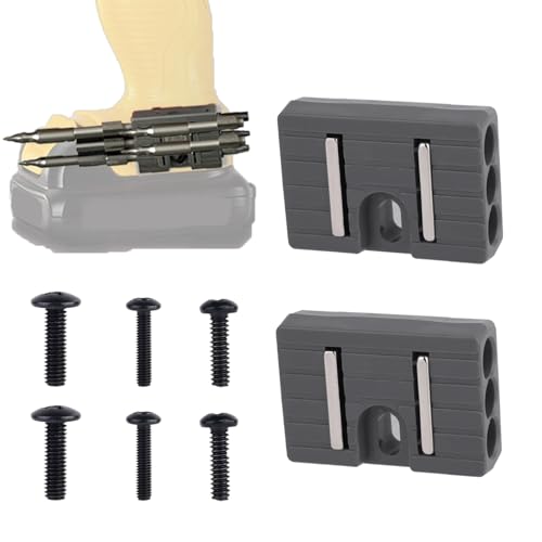 2 st Universele magnetische bit houders, geschikt voor zowel links als rechts kant van impact schroevendraaier met 6 schroeven Compatibel met Milwaukee Dewalt Ridgid Makita