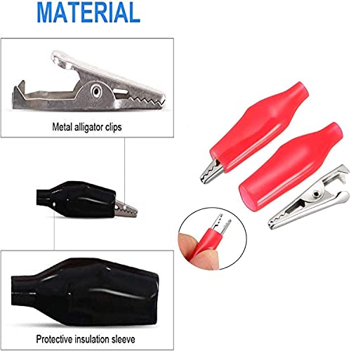 8 Set 140 Micro DC Motor 1.5V-6V 15000-16000rpm + 4 st AA Batterijhouders + 16 st Crocodile Clips + 22AWG Kabel (2 x 1 Meter), 8 stuks Mini Bootschakelaar Drukknop Rocker voor 5