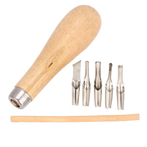 Linoleum Cutter 5-In-1 Linoleum snijgereedschap 5-Blade Set Geschikt voor Tapijt snijden en drukken Stempels DIY houtsnijwerk