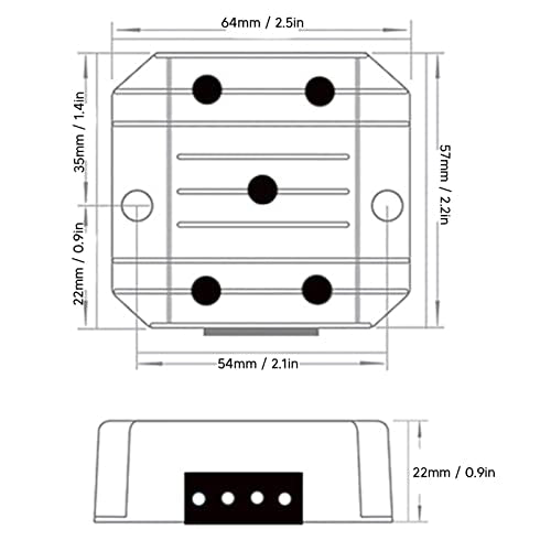 Spanning Transformer, 24V tot 12V, Voltage Converter, DC 18-36V Buck naar DC 12V 120W 10A Waterdichte Voltage Converter Buck 3