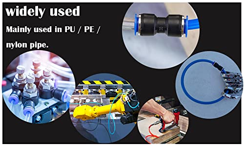 Pneumatische fittingen, 16 st Air Push Quick Fittings Kit, Quick Release Air Slang Connector, voor 8mm PU/PE/Nylon Tube Pipe (Y+T+L+I Type+Pipe Throttle Combo) 5