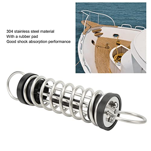 Stainless Steel Boat Docking Spring Dock Line Shock Absorbing Spring, 6mm x 300mm, Bescherming voor deksystemen, Gebruik met touwen of kettingen 3