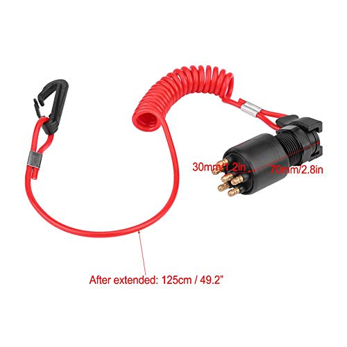 Kabel-ontstekingssleutel, contactschakelaar met sleutel, contactschakelaar en veiligheidslijn, vervanging voor Evinrude Boat 5005801 vervangende ontstekingssleutel