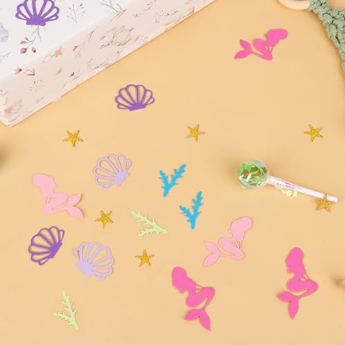 100 st. Meisjes verjaardag Partij Tafel Confetti Mermaid Party Sprinkle Decoratie Glitter Tafel Sprinkle voor meisjes verjaardag feest of baby douche 4