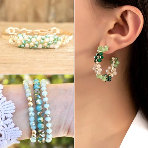 9 Strands 4mm Rondelle Facet Crystal Glass Kralen AB Kleur Klein Ambacht Spacer Kralen Bulk voor DIY Vriendschap armband sieraden maken 4