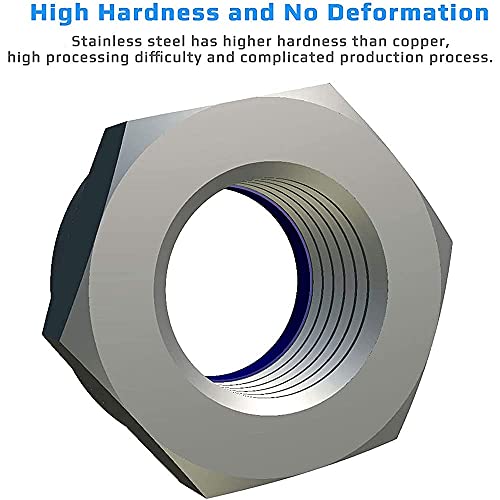 M22 Zink Vergulde Legering Staal (5 st) Zelfvergrendelen Nut Nylon Lock Nut Lock Nut Slip Nylon Hex Nut (22mm Ø) 3