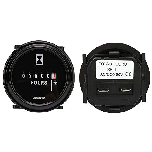 Mechanische Ronde-Hourometermeter, AC/DC 6V-80V Professionele Kwarts-Hourometer voor motorgenerator tijd tellen 3