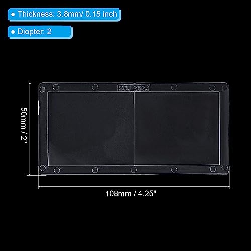 Vergroting lassen lens 2 Pack PC 2 diopter lens voor het lassen helm