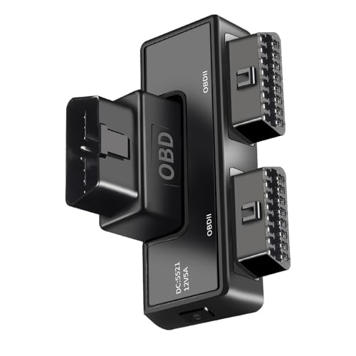 OBD2 OBD2 Splitter, 16-Pin, OBD II met DC Interface voor snelle overdracht, 1 Plug naar 2 poorten, Universeel voor alle OBD2 voertuigen 3