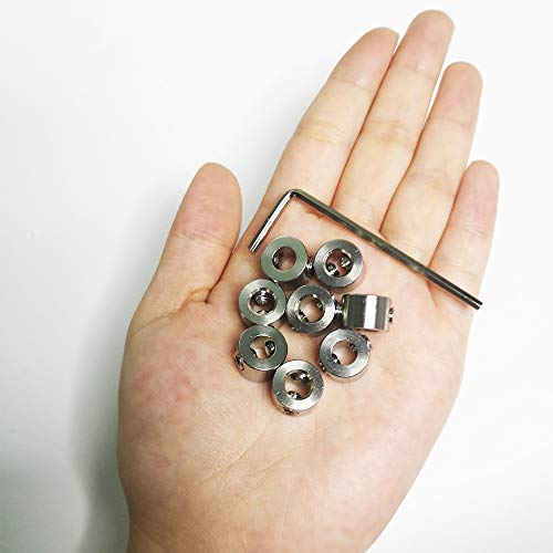 Depth limiter boorring positioner (ID: 6 mm, 8 stuks), met hekmoersleutel voor boren, houtbewerking 3