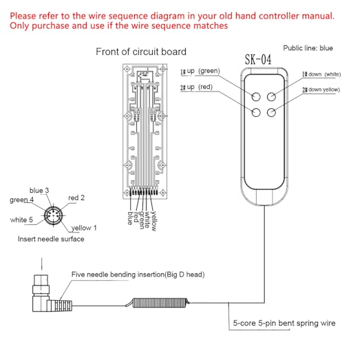 4 Knoppen 5 Pin elektrische fauteuil elektrische bed afstandsbediening, schakelaar elektrische bank afstandsbediening handschakelaar fauteuil stoel controller 4