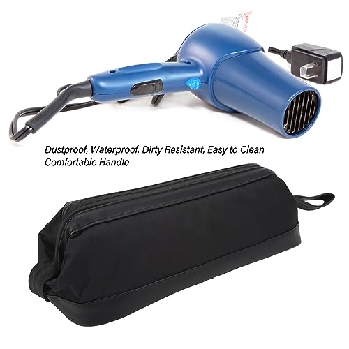 Haardroger opslagzak, Haarhulpmiddelen Reistas Haar Curlers Accessoires Handtas Draagbare Haardroger Beschermende Doos Leren Curling Iron Travel Bag voor Haargereedschap (zwart)