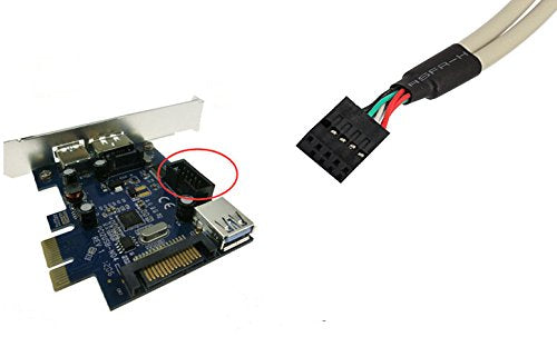 2 poorten USB 2.0 Verlengstuk achterpaneelhouder naar IDC Moederbord 9 Pin USB Kabelhostadapter 2-pack 5
