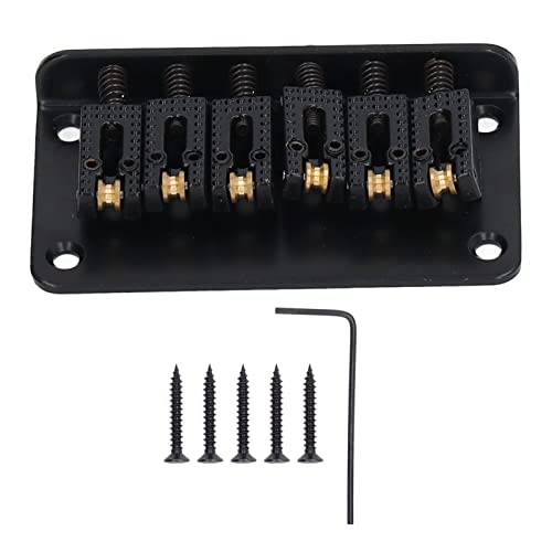 6-String Non-tremlo Guitar Vaste Zadel Top Laden Hardtail Bridge, Chrome