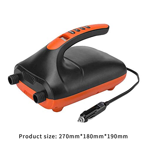 Elektrische luchtpomp SUP pomp 20PSI 12V DC hoge druk pomp met intelligente dubbele fase auto-off functie voor het opblazen van peddelboot, luchtbed, Kajak Rafts, zwembadspeelgoed