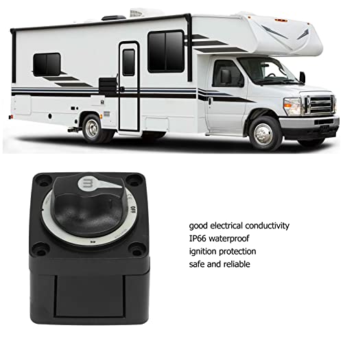 Power-Kill Switch, 300A Batterij keuzeschakelaar, Hoge belasting 3 positie Marine Batterij Scheidingsschakelaar voor Motorhome Boot 5