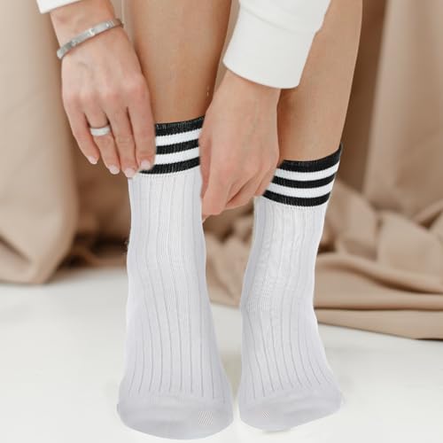 1 paar vrouwen witte sokken 36-43, White Retro Cotton Tennis Sokken met harten, Ademende katoenen sokken voor meisjes, tieners 5