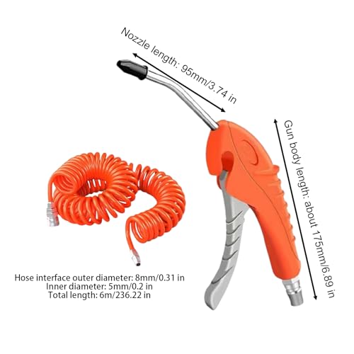 Truck Air Gun, Truck Air Dust Gun, met 6 Meter Spiral Slang, voor Truck, Truck, Car 5