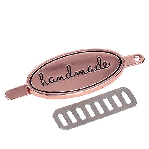 Metalen handgemaakte etiketten, meerdere kleuren verkrijgbaar Tag, Handgemaakte etiketten voor sieraden maken ambachten, Naaien, Kleding decoratie (Rose Gold) 5