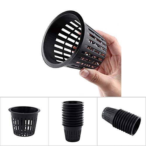 10Pcs Mesh Plant Pots, Aquatic Pond Plant Pots, Hydroponic Plant Basket voor Lily en andere waterplanten(Zwart) 5