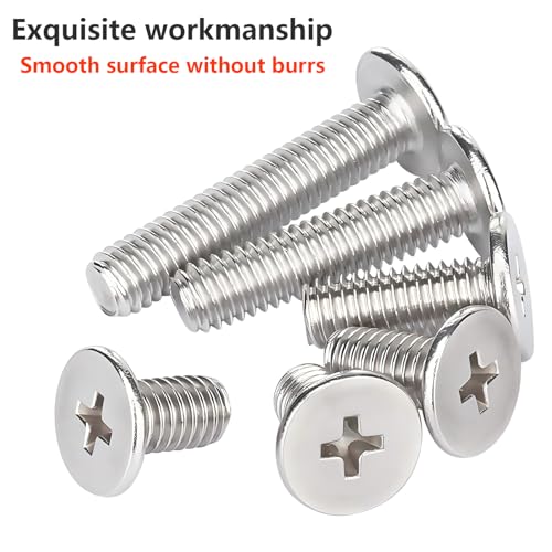 20 st. Dunne platte ronde kop, Phillips kop Schroeven, Roestvrij staal Volledige draad, M4 x 18mm Machine Schroeven voor meubelmontage, Houtbewerking Projecten 5