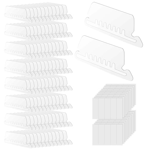 100 st. Ophangen Tabbladen voor mappen, Transparante, Plastic hangen Tabbladen voor mappen met papieren inlegvels naar Office School Home Document Organisatie en snelle identificatie