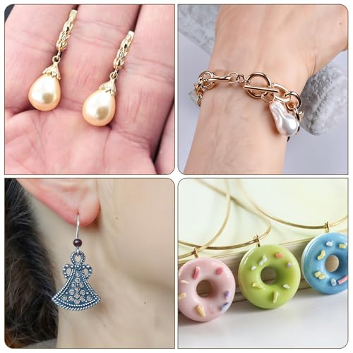 400 st. 3 maten oogschroeven, kleine schroefogen met opslagdoos, metalen oog schroef haken, kleine haken voor kleine schroeven, ringbolt, oogringen voor sieraden, hangers, kralen 4