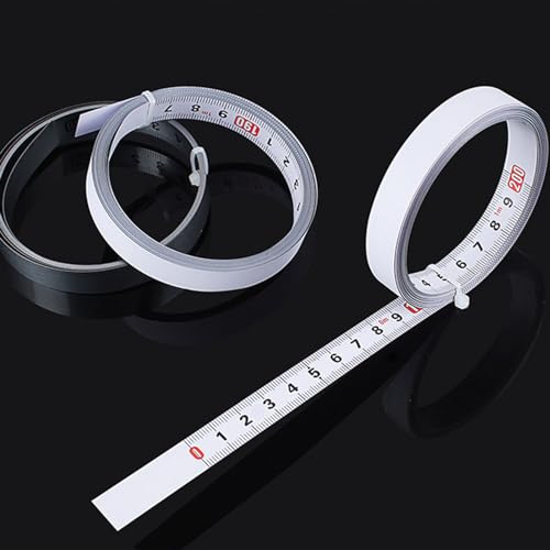 Zelfklevende meetlint Carbon Steel Tape maat 13mm breedte 5 meter lengte Afdrukcoating voor werktafel en wand 4
