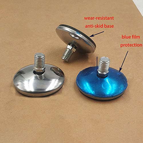 4Stuks Meubels Schroefvoetkussens Verstelbare Threaded Meubels Niveaus Houten vloerbeschermer voor Bureau, Tafels, Bed, Bank (38x20x8mm) 3