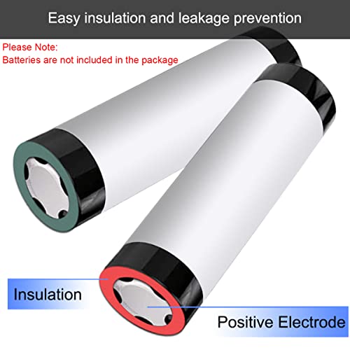 18650 Lithium accu-isolatoren ringen Holle papierblok elektrische isolatiering Zelfklevende Karton Sticker, 200 stuks Batterij Accessoires(zonder Batterij), Rood + Groen 3