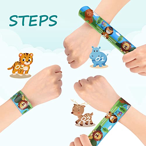 Klik op armbanden voor kinderen, kleurrijke dier / ruimte / Dinasaurus / eenhoorn / zeemeermin, vouwen armbanden, kinderen verjaardag geschenken gunsten gunsten perfect voor kinderen jongens meisjes 1, Siliconen polyvinylchloride 4