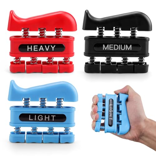 Hand Krachttrainer, 3 stuks Hoge kwaliteit Grip Krachttrainer, Praktische Robuuste Handtrainer, Finger Trainer, Geschikt voor muzikanten, Klimmers en Fysiotherapie, Verbeter Handsterkte