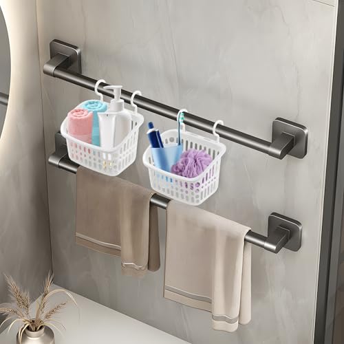 Ophangen Plastic opslagmand, Kleine hangmand Badkamer Keuken Douche Slaapzaal Wall Mounted Storage Organizer voor Badkamer keuken Badkamer slaapzaal Pantry 5