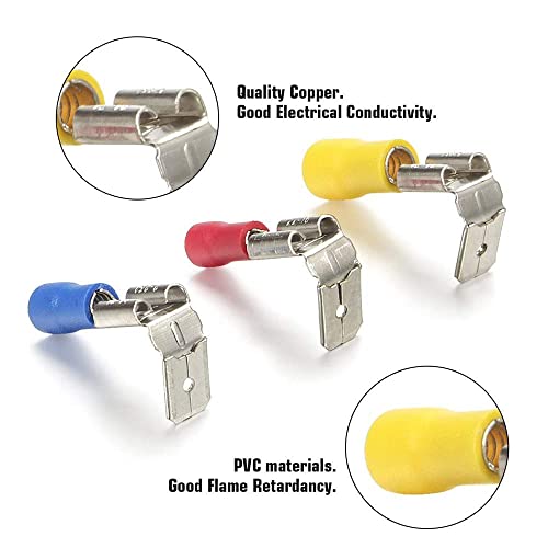150 st. Kabellugs, Half geïsoleerd, Huckepack, Splice Spade, Elektrische draad, Crimp Connectors, Plug-In Connectors, Platte pluggen, Branch Connector, Platte plug, Divider 4