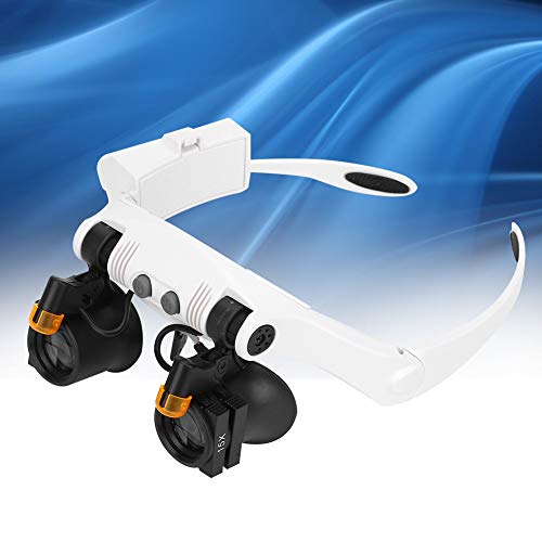 Vergrootglas op hoofdband met LED-licht, hoofd gemonteerd Close-Range Vergrooters Vergrootapparaten wissen 5