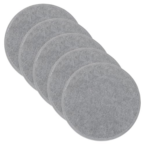Ronde Diatomeous Earth Coasters 4 Inch5 Pack Water absorberen Diatomeous Earth Coaster, Sneldroge Cup Coaster voor badkamer keuken wasruimte donker grijs