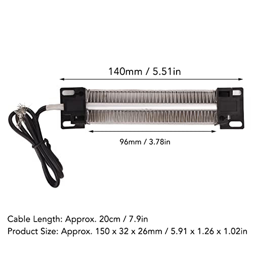 PTC Verwarming Element, 150W 12V Geïsoleerde PTC Keramische luchtverwarmer, PTC Verwarmer, Geïsoleerde keramische thermostaat, Krachtige PTC Verwarming Element, Verwarming (12V, 150W)