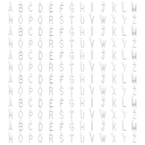 156pcs/6 Sets Letter-A-Z Charms, Mini Capital A-Z Hangers voor armband, ketting, zinklegering, Alfabet Charm, Gold Letter Hangers, Hypoallergeen, voor sieraden maken