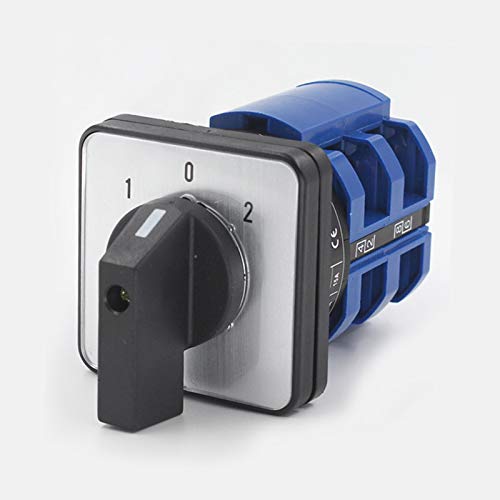 Universal Switch Rotary Plug Selector LW26-20/2, 3 posities, 8 Klemmen, Rotary Switch, Cam Switch, Panel Mount (220V, 20A)