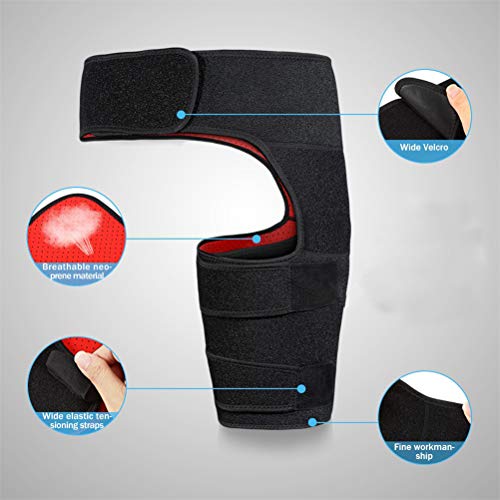 Groin en Hip Brace, Compressed Brace voor Hip en Groin Ondersteuning, Hip Belt Zenuw pijn verlichting, Herstel Bracket van Quad letsel, Sciatica Wrap voor atleten, One Size
