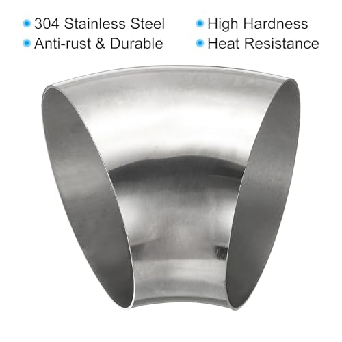 1 stuk roestvrij staal buis bocht, 45 graden boog, 108mm OD staal, uitlaatpijp connector roestvrij staal boog 304 roestvrij staal, pijp voor uitlaatpijp, trap leuning, auto, HVAC 3