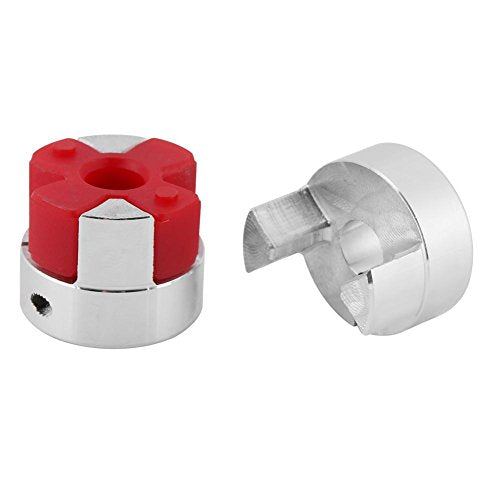 Walfront 8mm tot 12mm Shank Plum Shaped Elastische Koppeling Koppelaar, Aluminium Legering Plum Clutch Shaft Seal voor Stepper Motor (12mm-12mm) 4