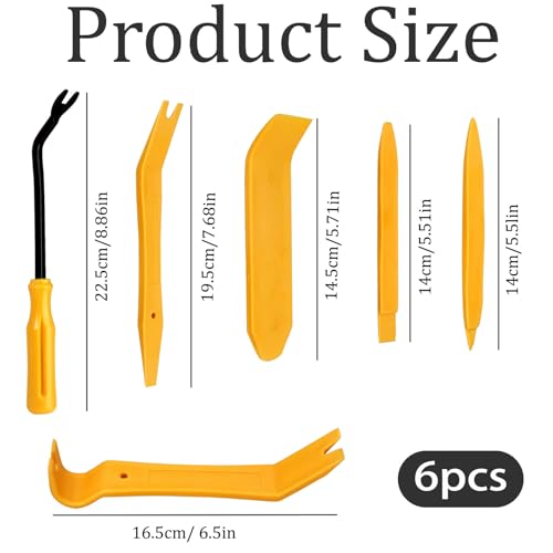 6 st Levergereedschappen, Autoset, Demontagegereedschappen, Auto Trim, Deur Trim, Gereedschap, Trim Wedges, Auto Demontage Gereedschap, Plastic Lever Gereedschap, Auto Clip Lifter