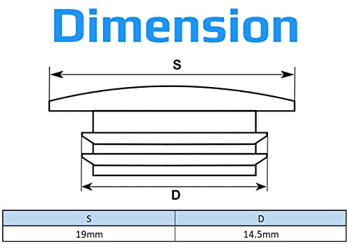 (100 st) Ronde buis geribbeld invoegt End Caps Stops Plugs voor tafelstoel Meubels Hoezen voor Schroeven Plastic Сap Maat 14.5mm x 19mm Kleur donkere eik