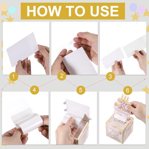 40e Verjaardag Geld Doos voor Cash, Verjaardag Geld Doos met 100 stuks Transparante Tassen voor Verjaardag Verrassingskaart Partij Decoraties Vrouwen meisje mannen jongen beste vriend 3